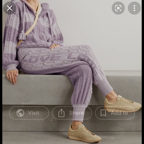 LOVESHACKFANCY Landana Lavender Wool Jogger Sweatpants $395 SZ XS - Picture 10 of 10